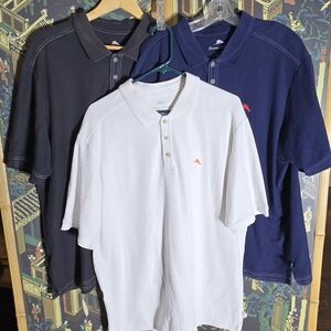 Tommy Bahama Polo Shirt Set - Black, Navy, White XL